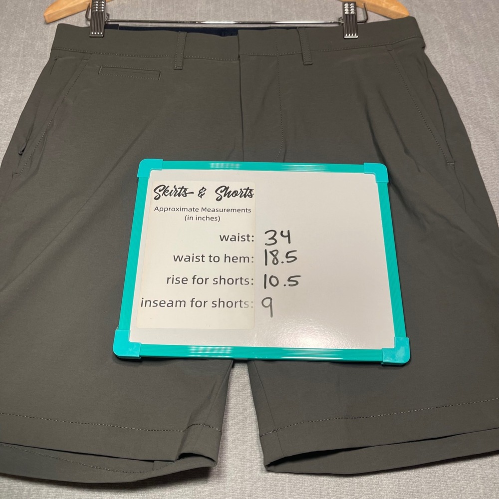NWT J Crew Mens Performance Short 32 Gray Tech‎ Stretch Water Resistant UPF 50 - Picture 7 of 12
